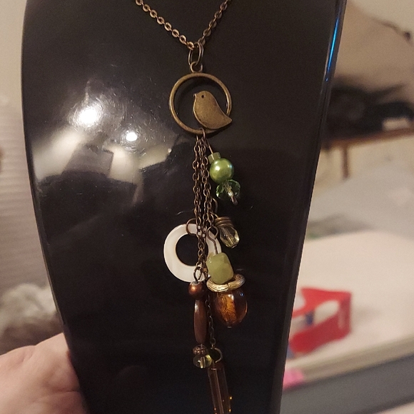 Jewelry - Charming Bird Pendant Necklace with Beads